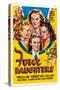 Four Daughters, Gale Page, Rosemary Lane, Priscilla Lane, Lola Lane, 1938-null-Stretched Canvas