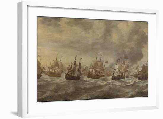 Four Days Naval Battle-Willem van de Velde-Framed Art Print