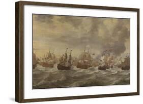Four Days Naval Battle-Willem van de Velde-Framed Art Print