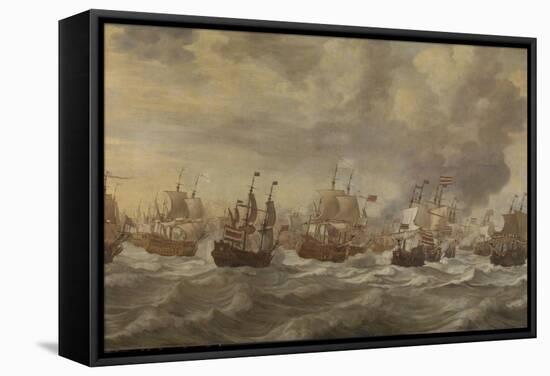 Four Days Naval Battle-Willem van de Velde-Framed Stretched Canvas