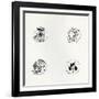 Four Designs for New Coinage, 1893 (Litho)-Aubrey Beardsley-Framed Giclee Print