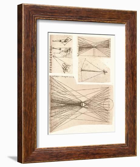 Four diagrams illustrating the theory of light and shade, c1472-c1519 (1883)-Leonardo Da Vinci-Framed Giclee Print