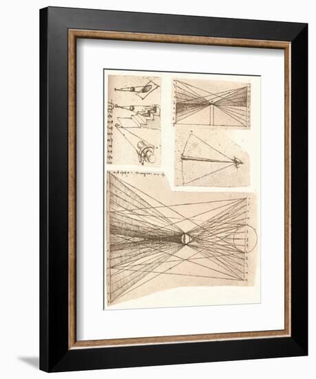 Four diagrams illustrating the theory of light and shade, c1472-c1519 (1883)-Leonardo Da Vinci-Framed Giclee Print