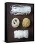 Four Different Types of Asian Noodles-Jean Cazals-Framed Stretched Canvas