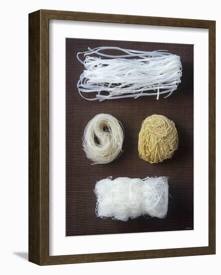 Four Different Types of Asian Noodles-Jean Cazals-Framed Photographic Print