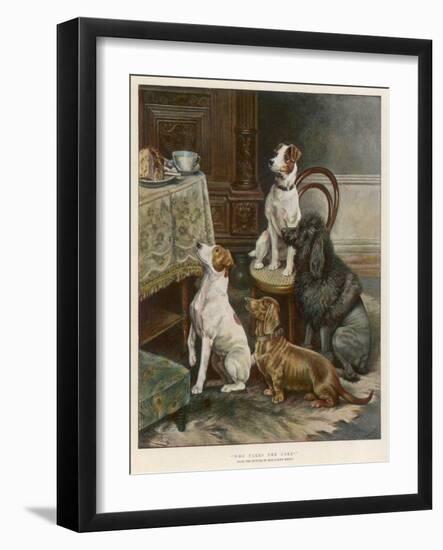 Four Dogs Lust after Their Owners' Food-Fanny Moody-Framed Photographic Print