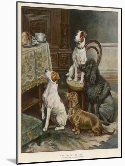 Four Dogs Lust after Their Owners' Food-Fanny Moody-Mounted Photographic Print