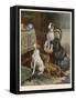 Four Dogs Lust after Their Owners' Food-Fanny Moody-Framed Stretched Canvas