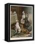 Four Dogs Lust after Their Owners' Food-Fanny Moody-Framed Stretched Canvas