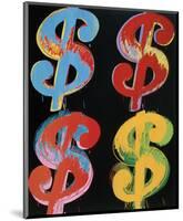 Four Dollar Signs, c.1982 (blue, red, orange, yellow)-Andy Warhol-Mounted Art Print