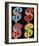 Four Dollar Signs, c.1982 (blue, red, orange, yellow)-Andy Warhol-Framed Giclee Print