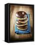 Four Doughnuts with Chocolate Glaze, Stacked-Michael Löffler-Framed Stretched Canvas