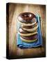 Four Doughnuts with Chocolate Glaze, Stacked-Michael Löffler-Stretched Canvas