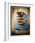 Four Doughnuts with Chocolate Glaze, Stacked-Michael Löffler-Framed Photographic Print