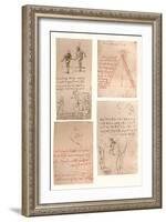 Four drawings illustrating the theory of the movements of the human figure, c1472-c1519 (1883)-Leonardo Da Vinci-Framed Giclee Print