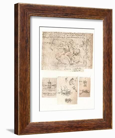 Four drawings of allegorical representations, c1472-c1519 (1883)-Leonardo Da Vinci-Framed Giclee Print