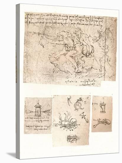 Four drawings of allegorical representations, c1472-c1519 (1883)-Leonardo Da Vinci-Stretched Canvas