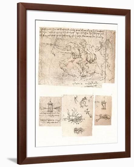 Four drawings of allegorical representations, c1472-c1519 (1883)-Leonardo Da Vinci-Framed Giclee Print