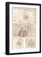 Four drawings of ecclesiastical architecture, c1472-c1519 (1883)-Leonardo Da Vinci-Framed Giclee Print