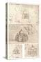 Four drawings of ecclesiastical architecture, c1472-c1519 (1883)-Leonardo Da Vinci-Stretched Canvas