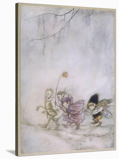 Four Elves-Arthur Rackham-Stretched Canvas