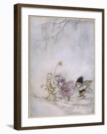 Four Elves-Arthur Rackham-Framed Art Print