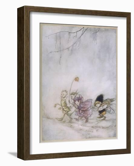 Four Elves-Arthur Rackham-Framed Art Print