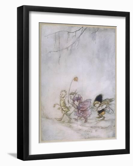 Four Elves-Arthur Rackham-Framed Art Print