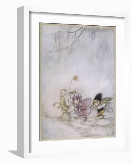 Four Elves-Arthur Rackham-Framed Art Print