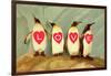 Four Emperor Penguins, LOVE-null-Framed Art Print
