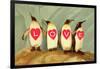 Four Emperor Penguins, LOVE-null-Framed Art Print