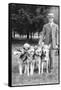 Four Eskimo Dogs at the Mineola Dog Show-null-Framed Stretched Canvas