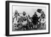 Four Eskimo Natives and Reindeer Photograph - Alaska-Lantern Press-Framed Art Print