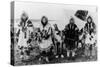 Four Eskimo Natives and Reindeer Photograph - Alaska-Lantern Press-Stretched Canvas