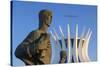 Four Evangelists Sculptures Outside Metropolitan Cathedral, Brasilia, Federal District, Brazil-Ian Trower-Stretched Canvas