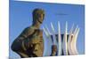 Four Evangelists Sculptures Outside Metropolitan Cathedral, Brasilia, Federal District, Brazil-Ian Trower-Mounted Photographic Print