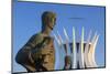 Four Evangelists Sculptures Outside Metropolitan Cathedral, Brasilia, Federal District, Brazil-Ian Trower-Mounted Photographic Print