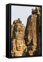 Four-Faced Towers in Prasat Bayon, Angkor Thom, Angkor, Siem Reap, Cambodia-Michael Nolan-Framed Stretched Canvas