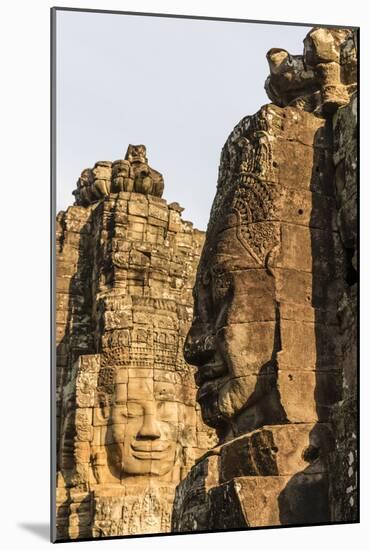 Four-Faced Towers in Prasat Bayon, Angkor Thom, Angkor, Siem Reap, Cambodia-Michael Nolan-Mounted Photographic Print