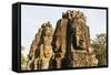 Four-Faced Towers in Prasat Bayon, Angkor Thom, Angkor, Siem Reap, Cambodia-Michael Nolan-Framed Stretched Canvas