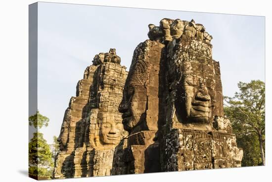 Four-Faced Towers in Prasat Bayon, Angkor Thom, Angkor, Siem Reap, Cambodia-Michael Nolan-Stretched Canvas