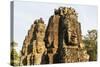 Four-Faced Towers in Prasat Bayon, Angkor Thom, Angkor, Siem Reap, Cambodia-Michael Nolan-Stretched Canvas