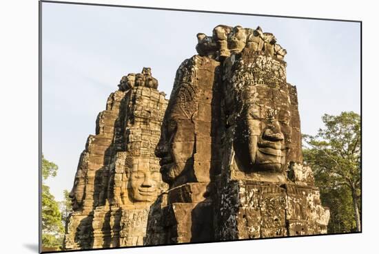 Four-Faced Towers in Prasat Bayon, Angkor Thom, Angkor, Siem Reap, Cambodia-Michael Nolan-Mounted Photographic Print