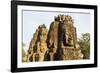 Four-Faced Towers in Prasat Bayon, Angkor Thom, Angkor, Siem Reap, Cambodia-Michael Nolan-Framed Photographic Print