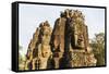 Four-Faced Towers in Prasat Bayon, Angkor Thom, Angkor, Siem Reap, Cambodia-Michael Nolan-Framed Stretched Canvas