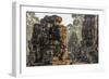 Four-Faced Towers in Prasat Bayon, Angkor Thom, Angkor, Siem Reap, Cambodia-Michael Nolan-Framed Photographic Print