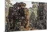 Four-Faced Towers in Prasat Bayon, Angkor Thom, Angkor, Siem Reap, Cambodia-Michael Nolan-Mounted Photographic Print