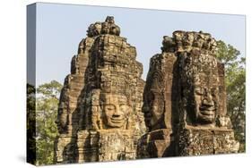 Four-Faced Towers in Prasat Bayon, Angkor Thom, Angkor, Siem Reap, Cambodia-Michael Nolan-Stretched Canvas