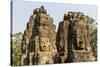 Four-Faced Towers in Prasat Bayon, Angkor Thom, Angkor, Siem Reap, Cambodia-Michael Nolan-Stretched Canvas