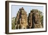 Four-Faced Towers in Prasat Bayon, Angkor Thom, Angkor, Siem Reap, Cambodia-Michael Nolan-Framed Photographic Print